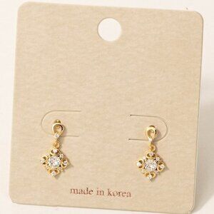LEONA GOLD CHARM DROP EARRINGS